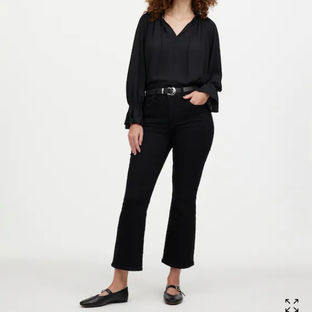 Madewell Black Curvy Kick Out Crop Jeans 27 NWT